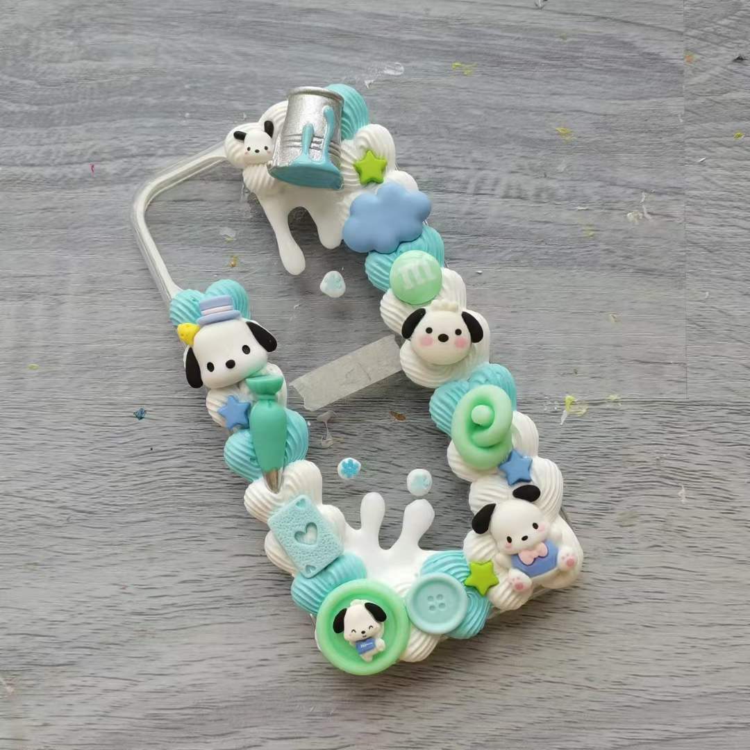 Decoden Phone Case Green Pochacco