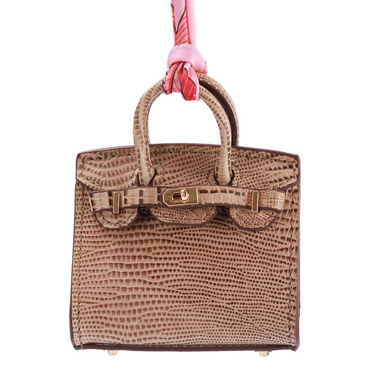 Delicate Bag Charm Mini Birkin Chocolate