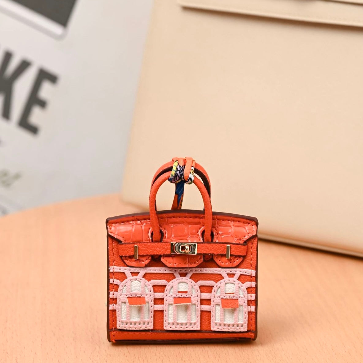 Bag Charm Mini Birkin Orange