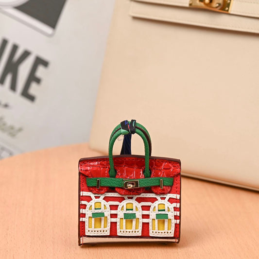 Bag Charm Mini Birkin Red&Green