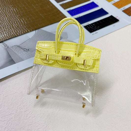 Clear Bag Charm Mini Birkin Yellow